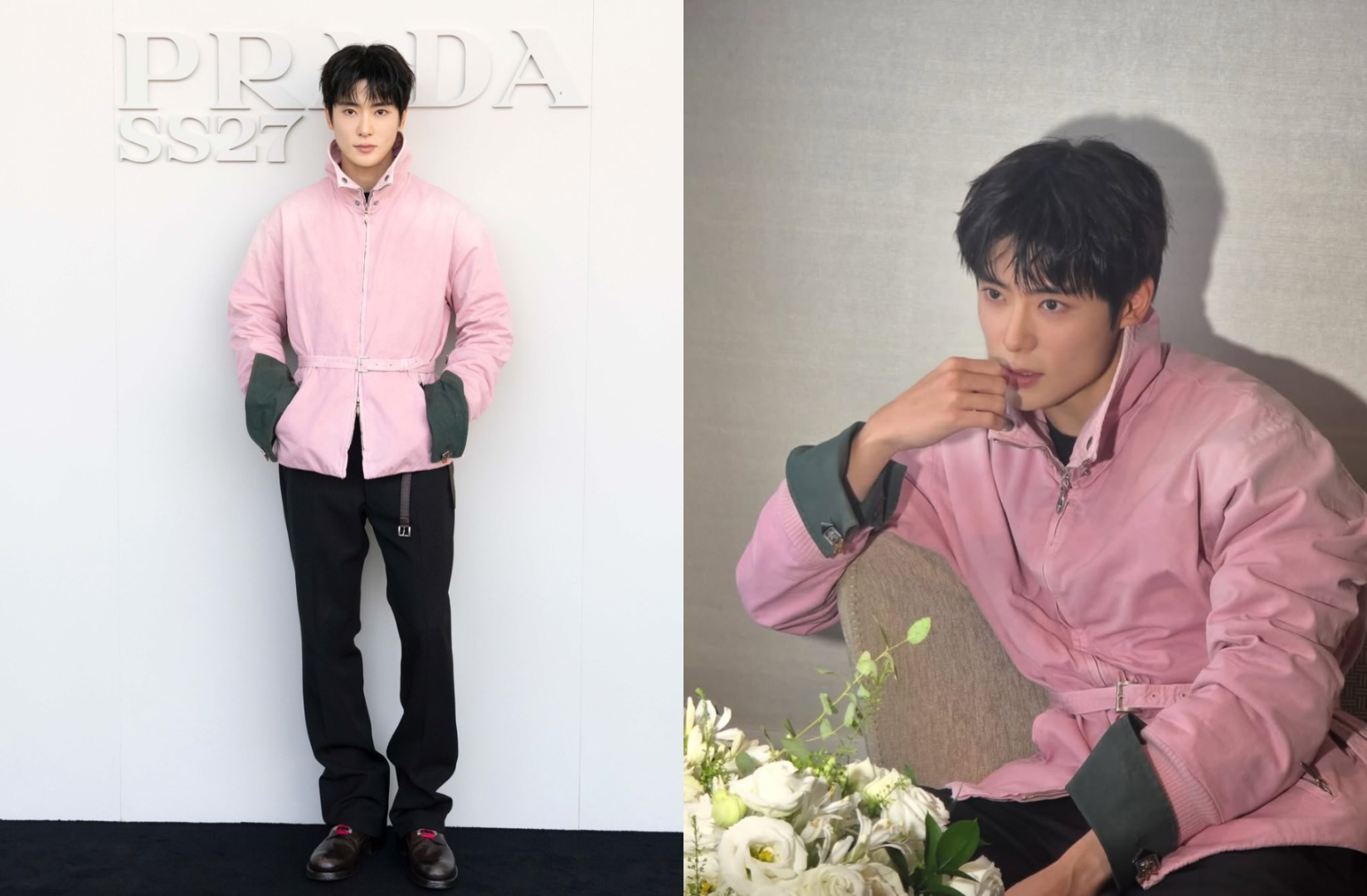 在玹出席Prada 2027春夏男裝週
